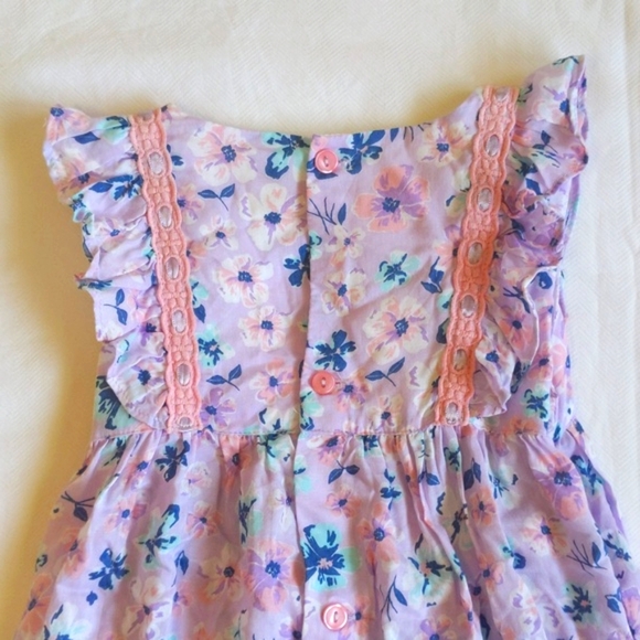 NEW hatley soft spring floral ruffle dress with diaper cover 18-24 months baby - Picture 9 of 9